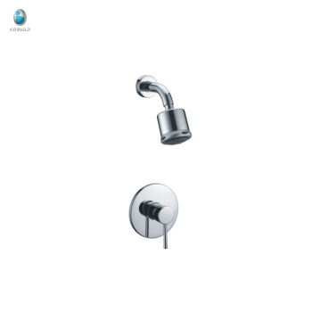 KI-14 Contemporary Polished Chrome Round Tub and Shower Faucet Set